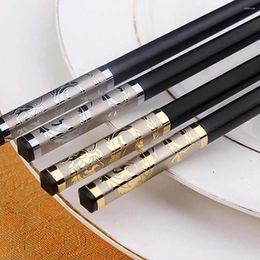 Chopsticks Gold Dragon Luxury Household Reusable Non-Slip Healthy Tableware Kitchen Tools Kitchenware