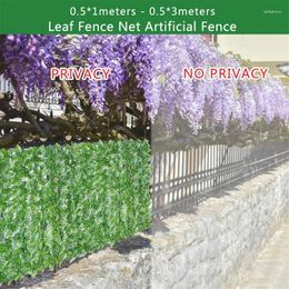 Decorative Flowers Garden Privacy Fence Outdoor Bendable Fencing Panel Realistic Artificial Ivy Leaf Screen For Balcony Decor