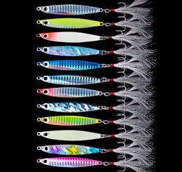 12pcslot Metal Jigging Lure 7g12g17g22g30g Metal Jig Lead Hard Bait 3D Eyes Isca Artificial Bait Sea Fishing Jigs 2010305462985