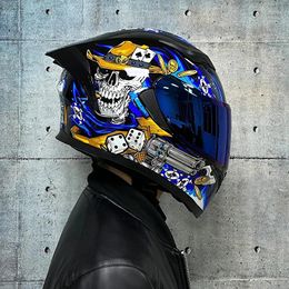 Motorcycle Helmets DOT CertifiedFull Face Helmet Racing Capacete Double Lens