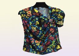 Vintage Printed Womens T Shirts Vest Tops Metal Knot Irregular Short Sleeve Tshirts Tank Summer Design Pullover Clothes6455184