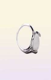 New 925 Silver Simple Opal ladies Retro punk ring ring Fit Cubic Anniversary Jewellery for Women Christmas Gift2853699