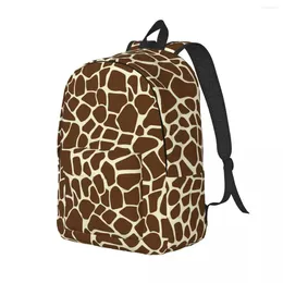 Backpack Giraffe Brown Animal Print Camping Backpacks Boy Girl High Quality Soft School Bags Cute Rucksack