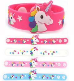 unicorn Silicone bracelet 4 Colour Cartoon Wristband Kid Girls Jewellery Fashion Silicone Unicorn Bracelet Children Gift Toy Wholesal1982995