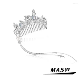 Hair Clips MASW Original Design 2024 Trend Jewelry Butterfly Comb Hairpin Hear Wearing For Women Girl Party Gift Accessories