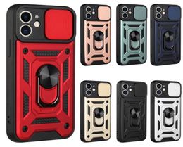 Phone Cases For iPhone 13 12 Pro MAX 11 XS XR 8 7 Samsung S21 A52 A72 Slide Window Shockproof Protective Case Cover4056398