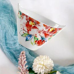 Bowls Modern Fruit Bowl Pastoral Creative Good-Looking Kitchen Painted Noodle Home Salad Accessories