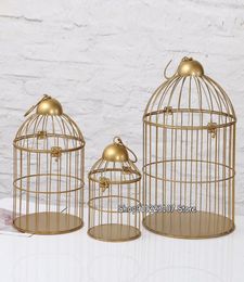 Bird Cages European retro iron bird cage flower stand balcony outdoor decoration pet supplies decorative 2211051118219