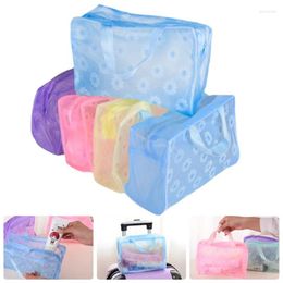 Storage Bags 5 Colour Waterproof PVC Cosmetic Bag Cute Travel Organiser For Women's Creative Translucent