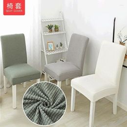Chair Covers WaterProof Dining Room Cover Seat Spandex 18solid Colours Removable Washable Elastic Cushion For Home El