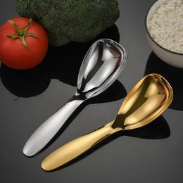 Spoons Amazon 304 Stainless Steel Rice Spoon Household Large Soup Shell Japanese Golden Shovel Wholesale