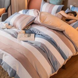 Bedding Sets Coral Cotton & Crystal Flannel Sheet Set Winter Essential