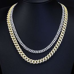 Yu Ying Wholesale Price 925 Silver Single Rows 6.5mm 10mm Wide Moissanite Diamond Necklace Cuban Link Chain for Man/women