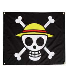 Custom One Piece Straw Hat Pirate Flags Banners 3x5ft 100D Polyester High Quality With Brass Grommets5868553