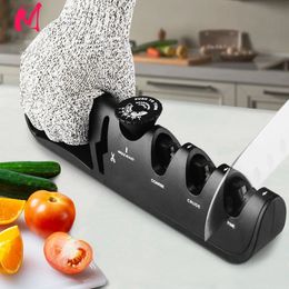 Knife Sharpener Angle Adjustable 4 Stages Scissors Sharpening stone Professional Kitchen Grinder knives Whetstone Sharpener Tool 240415