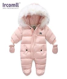 Ircomll Thick Warm Infant Baby Jumpsuit Hooded Inside Fleece Boy Girl Winter Autumn Overalls Children Outerwear Kids Snowsuit T2008360104