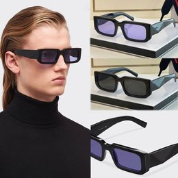 Herren Sonnenbrille Symbole Sonnenbrille Spr06y Square schwarzer Rahmen lila Linsen Womens Mode Sonnenbrand lässig Outdoor UV400 mit Case251r