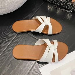 Slippers 2024 Women's Flat Sandals Soft And Comfortable Non-Slip Breathable Fashionable Shoes For Summer