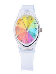 DHL Wonderful Fruit Starry Sky Printing Kids Children Jelly Candy Transparent Plastic Watches Fashion Students Whole Gift Lady2959323