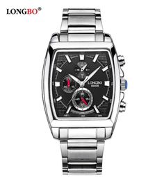 2020 luxury LONGBO Military Men Stainless Steel Band Sports Quartz Watches Dial Clock For Male Leisure Watch Relogio Masculino 8007618574