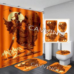 Shower Curtains Mad Max 3D Printed Curtain Waterproof Bathroom Anti-slip Bath Mat Set Toilet Rugs Mats K02
