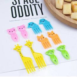 Forks 10 Pieces Animals Picks Cartoon Reusable Toothpicks Fruit