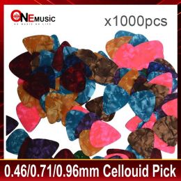 Cables 1000pcs Cellouid Acoustic Electric Bass Gutiar Pick Plectrum Guitarra Musical Instrument 0.46mm/0.71mm/0.96mm Guitar Pick