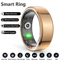 Smart Ring Activity Fitness Tracker Heart Rate Sleep Monitor Blood Oxygen Steps Finger for IOS Android Men Women Gifts 240415