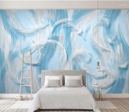 Wallpapers Custom Mural 3D Wall Papers Home Decor Bedroom Living Modern Feather For TV