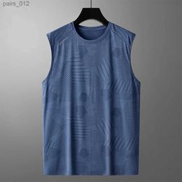 Men's T-Shirts Short Sleeve Vest Mens For 2024 Summer Blue Black Tshirt GYM Sport Outdoor Running Tank Top Tees Fashion Clothes OverSize 6XL yq240415