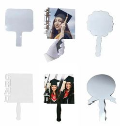 MDF SubliMation Fan Po Rames Heat Transfer Graduation Paddle Fans Grad Senior Fan FY8686 0415