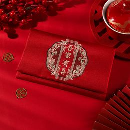 Red Chinese wedding bag red envelope silk packet embroidery SMALL Bag Traditional classic Ethnic characteristics handbmade COSMETIC BAG CASE BOX POUCH wallet