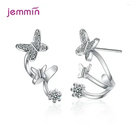 Stud Earrings Novel Shape Design For Women Girls Engagement Accessories Real 925 Pure Sterling Silver Jewellery