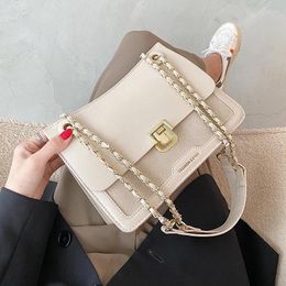 Bag Female Flap Elegant Crossbody 2024 High-quality Matte PU Leather Women's Designer Handbag Chain Shoulder Messenger
