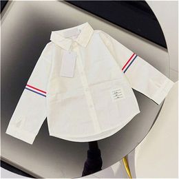 Baby T-shirt Kids Clothing Kids Designer Girls Boys clothing Top Luxury Spring long sleeve letter lapels 90-150CM A4