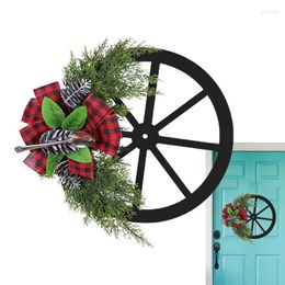Decorative Flowers Wreaths Creative Christmas Party Wreath With Pine Cone Door Decor Wedding Garlands Living Room Home Gifts