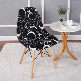 Chair Covers Elastic Shell Cover Fashion Dacron Geometric Dining Chairs Slipcovers Armless Living Room