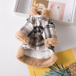 Dog Apparel Winter Clothes Lattice Coat Autumn Pet Clothing Costume For Small Dogs Jacket Ropa Perro Chihuahua Yorkshire