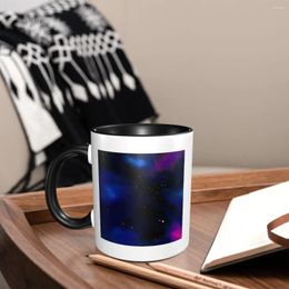 Mugs Space Galaxy Painting Coffee Luxury For Dining Table Four Seasons Eco-friendly Ceramics