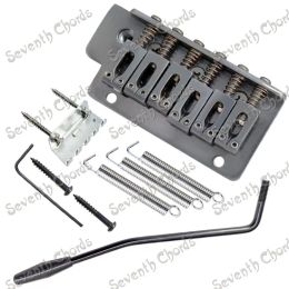 Cables A Set Black 2 Screw Hole 6 String Saddle Tremolo Bridge System for Electric Guitar with Whammy Bar