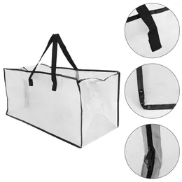 Storage Bags Large Moving Handles Packing Pouch Clothes Carrier Portable Translucent Move House Sundries Wrapping