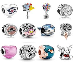 Memnon Jewellery 925 Sterling Silver Up House Balloons Charm Shimmering Narwhal Charms Seashell Dreamcatcher Bead Ocean Waves beads Fit P Style Bracelets Diy2075428
