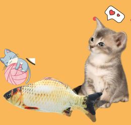 Electric High Simulated Fish Plush Toy Various Styles Vibrate Make a Sound Pet Cat Playing Toy Ornament for Xmas Kid Birthda1518486
