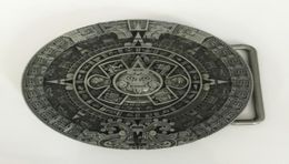 1 Pcs Round Aztec Calendar Buckle Hebillas Cinturon Men039s Western Cowboy Metal Belt Buckle Fit 4cm Wide Belts2510428