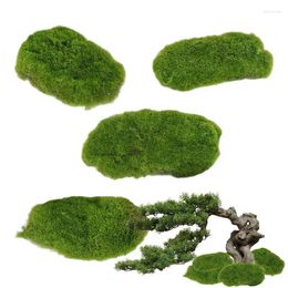 Decorative Flowers Green Artificial Moss Decor Fake Creative Potted Plants Grassland Lawn For Yards Gardens