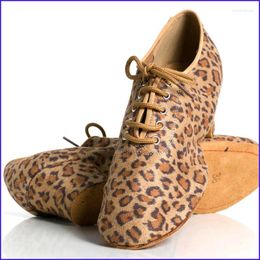 Dance Shoes Sports Adult Jazz Women Aerobics Dancing Sneakers Teacher BD T1-B Discounts Shoe Leopard Grain Import Satin