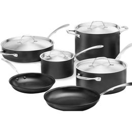Professional Chef Quality Hard Anodized Non-Stick Cookware Set - 10 Piece Set Including Frying Pans, Saucepans, Saute Pan, and Stockpot - Oven Safe and Non-Toxic