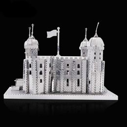 3D Puzzles Tower of London 3D Metal Puzzle Model Kits DIY Laser Cut Puzzles Jigsaw Toy For Children Y240415