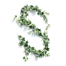 Decorative Flowers 195cm Greenery Wall Hanging Silk Cloth Reusable Rattan Home Garden Realistic Simulated Ivy Artificial Vine Flexible Party