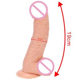 Erotic Skin Feeling Female Masturbator Ultra Thick Big Dildo Stiff Realistic Penis Glans sexy Toys for Women Lesbian Silicone